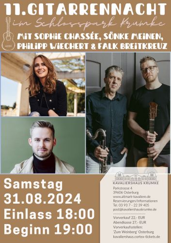 Tickets für 11. GITARRENNACHT | im Schlosspark Krumke am 31.08.2024 - Karten kaufen